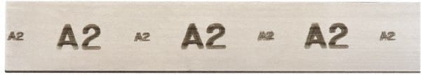 A2 Air-Hardening Flat Stock: 3/4″ Thick, 3/4″ Wide, 18″ Long, +0.010 to 0.015″ Thickness Tolerance + 0.25 Inch Long Tolerance, + 0.010-0.015 Inch Wide Tolerance, + 0.010-0.015 Inch Thickness Tolerance, + 0.010-0.015 Inch Square Tolerance, AISI Type A2 Air