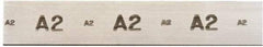 Starrett - 18 Inch Long x 3/4 Inch Wide x 1/2 Inch Thick, Tool Steel Air Hardening Flat Stock - + 0.250 Inch Long Tolerance, + 0.000-0.005 Inch Wide Tolerance, +/- 0.001 Inch Thickness Tolerance, +/- 0.001 Inch Square Tolerance, AISI Type A2 Air Hardening - USA Tool & Supply