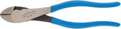 Channellock - 8" OAL, 3/16" Capacity, Diagonal Cutter - 25/32" Jaw Length x 1-3/16" Jaw Width, Round Head, Plastic Dipped Handle - USA Tool & Supply