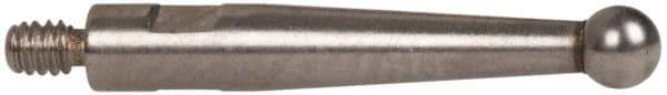 TESA Brown & Sharpe - 2mm Ball Diam, Steel, Ball Test Indicator Contact Point - 1/2" Contact Point Length, Use with Brown & Sharpe BesTest 599 Series - USA Tool & Supply