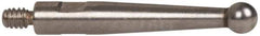 TESA Brown & Sharpe - 2mm Ball Diam, Steel, Ball Test Indicator Contact Point - 1/2" Contact Point Length, Use with Brown & Sharpe BesTest 599 Series - USA Tool & Supply