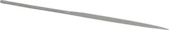 Grobet - 6-1/4" Needle Precision Swiss Pattern Marking File - Round Handle - USA Tool & Supply