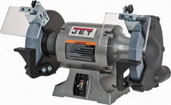 Jet - 8" Wheel Diam x 1" Wheel Width, 1 hp Grinder - 5/8" Arbor Hole Diam, 1 Phase, 3,450 Max RPM, 115 Volts - USA Tool & Supply