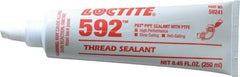 Loctite - 250 mL Tube, White, Medium Strength Paste Threadlocker - Series 592, 72 hr Full Cure Time, Hand Tool, Heat Removal - USA Tool & Supply