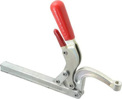 De-Sta-Co - 3558.58 N Load Capacity, 2.72" Throat Depth, 10.86" OAL, Carbon Steel, Hold Down Plier Clamp - M10 Spindle, Red Handle, Spindle End - USA Tool & Supply