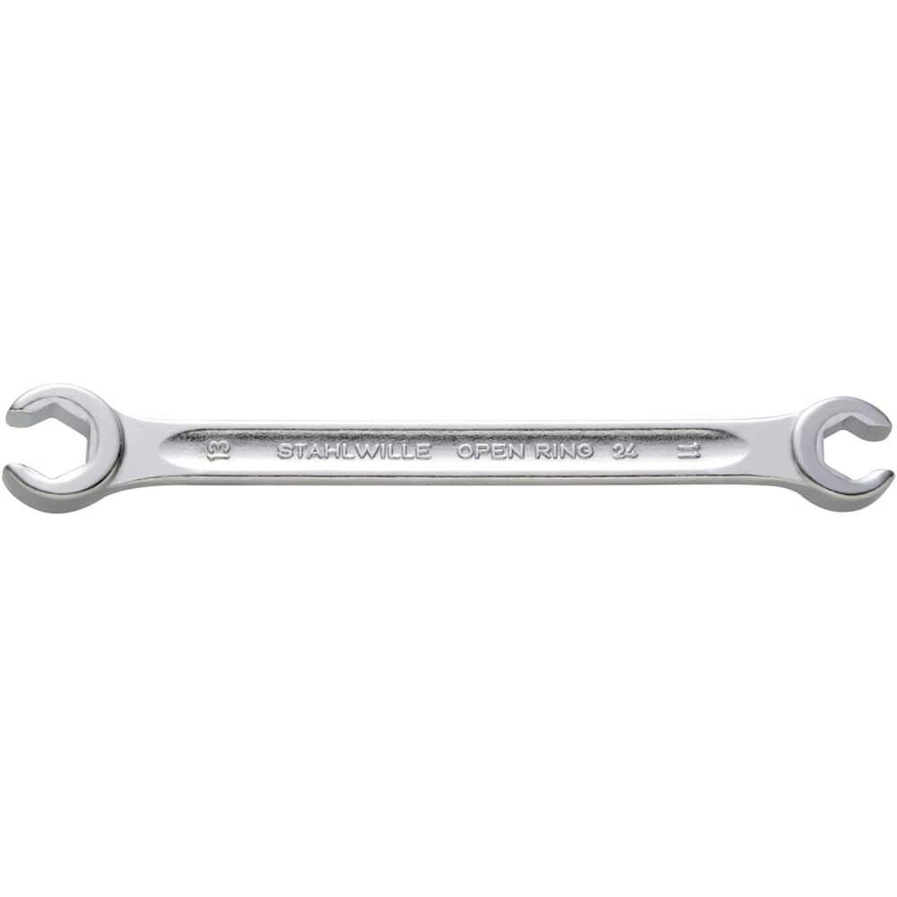 Flare Nut Wrenches; Type: Open End; Size (Inch): 13 mm; 11mm; Size (mm): 13 mm; 11mm; Head Type: Double; Offset; Opening Type: 6-Point Flare Nut; Head Offset Angle: 10; Non-sparking: No; Insulated: No; Magnetic: No; Corrosion-resistant: No; Ratcheting: No