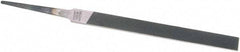 Nicholson - 4" Standard Precision Swiss Pattern Regular Pillar File - Double Cut, With Tang - USA Tool & Supply