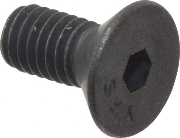 Value Collection - #8-36 UNF Hex Socket Drive, Flat Screw - Alloy Steel, Black Oxide Finish, Fully Threaded, 3/8" OAL - USA Tool & Supply