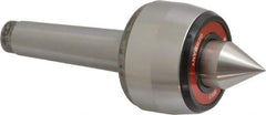 Rohm - MT3 Taper Shank, 2.362" Head Diam 500 Lb Capacity Live Center - 5,000 Max RPM, 1.661" Head Length, 63/64" Point Diam, 1.221" Point Len, 1,100 Lb Max Workpc, 6.319" OAL, Standard Point - USA Tool & Supply