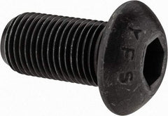 Value Collection - 1/2-20 UNF Hex Socket Drive, Button Screw - Alloy Steel, Black Oxide Finish, Fully Threaded, 1" Length Under Head - USA Tool & Supply