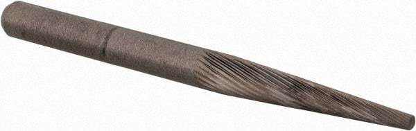 M.A. Ford - 1/8" Cut Diam, 1/8" Shank Diam, Cone Head Double Cut Burr - Carbide, Point End, 5/8" LOC, 1-1/2" OAL - USA Tool & Supply