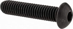 Value Collection - 3/8-16 UNC Hex Socket Drive, Button Screw - Alloy Steel, Black Oxide Finish, Fully Threaded, 1-3/4" Length Under Head - USA Tool & Supply