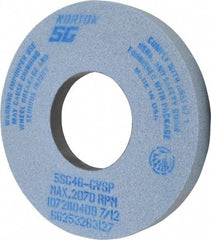 Norton - 12" Diam x 5" Hole x 1-1/2" Thick, G Hardness, 46 Grit Surface Grinding Wheel - Ceramic, Type 5, Coarse Grade, 2,070 Max RPM, Vitrified Bond, One-Side Recess - USA Tool & Supply