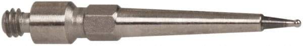 TESA Brown & Sharpe - 0.38mm Ball Diam, Carbide, Ball Test Indicator Contact Point - 1/2" Contact Point Length, Use with Brown & Sharpe BesTest 599 Series - USA Tool & Supply