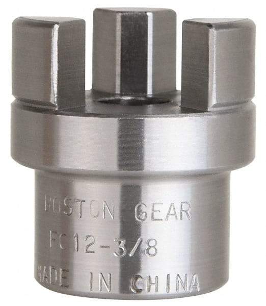 Boston Gear - 3/8" Max Bore Diam, FC12 Coupling Size, Flexible Half Coupling - 1-1/4" OD, 2.32" OAL, Steel - USA Tool & Supply
