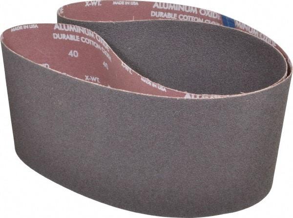 Norton - 6" Wide x 60" OAL, 40 Grit, Aluminum Oxide Abrasive Belt - Aluminum Oxide, Coarse, Coated, X Weighted Cloth Backing, Series R228 - USA Tool & Supply