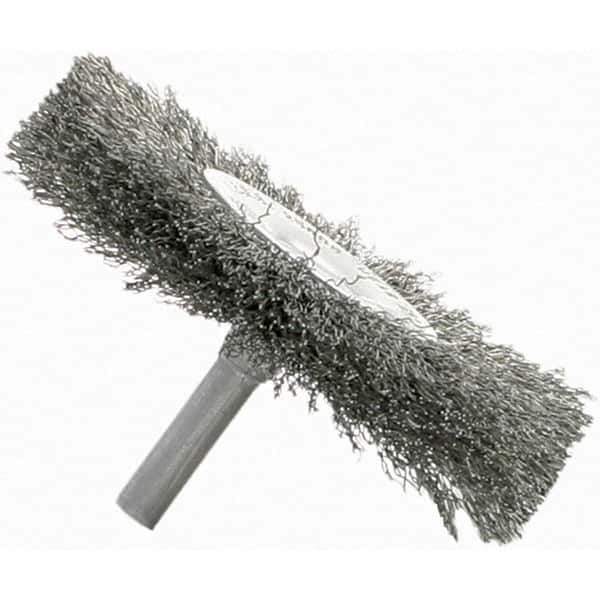 Brush Research Mfg. - 2" OD, Crimped Carbon Wheel Brush - 5/16" Face Width, 3/8" Trim Length, 25,000 RPM - USA Tool & Supply