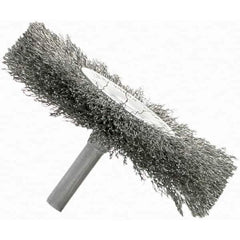 Brush Research Mfg. - 1-3/8" OD, Crimped Carbon Wheel Brush - 3/16" Face Width, 3/16" Trim Length, 25,000 RPM - USA Tool & Supply
