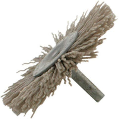 Brush Research Mfg. - 1-1/4" OD, Crimped Abrasive Nylon Wheel Brush - 7/16" Face Width, 1/8" Trim Length, 25,000 RPM - USA Tool & Supply