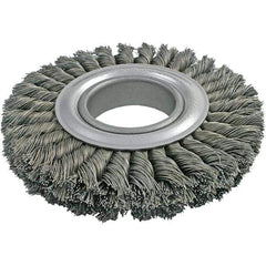 Brush Research Mfg. - 10" OD, 2" Arbor Hole, Crimped Carbon Wheel Brush - 1-3/8" Face Width, 2-1/4" Trim Length, 4,500 RPM - USA Tool & Supply