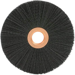 Brush Research Mfg. - 2" OD, 5/8" Arbor Hole, Crimped 6-12 Nylon Wheel Brush - 3/8" Face Width, 1/2" Trim Length, 20,000 RPM - USA Tool & Supply