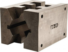 Heinrich - 6" Wide, V-Groove Vise Jaw - Ductile Iron, Fixed Jaw, Compatible with DA-6600-SC Vises - USA Tool & Supply