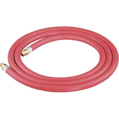 Dynabrade - 3/8" ID x 11/16" OD 8' Long Hose - Male/Male Ends, 90 Working psi, 1/4" Fitting, Red - USA Tool & Supply