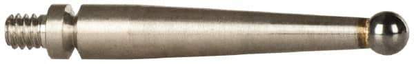 Mitutoyo - 2mm Ball Diam, Carbide, Ball Test Indicator Contact Point - 0.74" Contact Point Length, Use with Mitutoyo 513 Series Dial Test Indicators - USA Tool & Supply