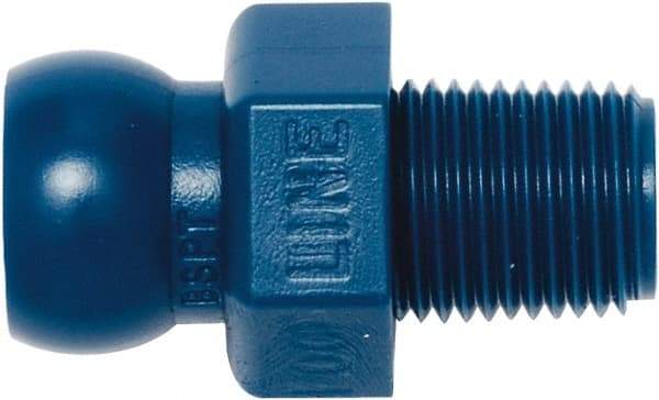 Loc-Line - 1/4" Hose ID, Male to Female Coolant Hose Connector - 1/8" BSPT, For Loc-Line Modular Hose Systems - USA Tool & Supply
