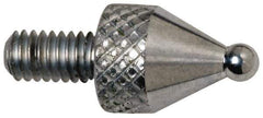 Mitutoyo - M2.5x0.45, 1.8mm Ball Diam, Carbide Ball Contact Point - 7.3mm Contact Point Length, Use with AGD 1,2,3,4 - USA Tool & Supply