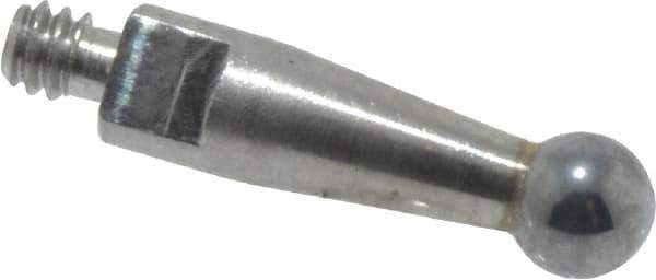 Mitutoyo - 2mm Ball Diam, Carbide, Ball Test Indicator Contact Point - 9.2mm Contact Point Length, Use with Mitutoyo 513 Series Dial Test Indicators - USA Tool & Supply