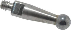 Mitutoyo - 2mm Ball Diam, Carbide, Ball Test Indicator Contact Point - 9.2mm Contact Point Length, Use with Mitutoyo 513 Series Dial Test Indicators - USA Tool & Supply