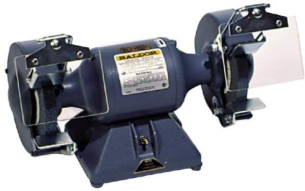 Baldor - 7" Wheel Diam x 1" Wheel Width, 1/2 hp Grinder - 5/8" Arbor Hole Diam, 1 Phase, 1,800 Max RPM, 115/230 Volts - USA Tool & Supply