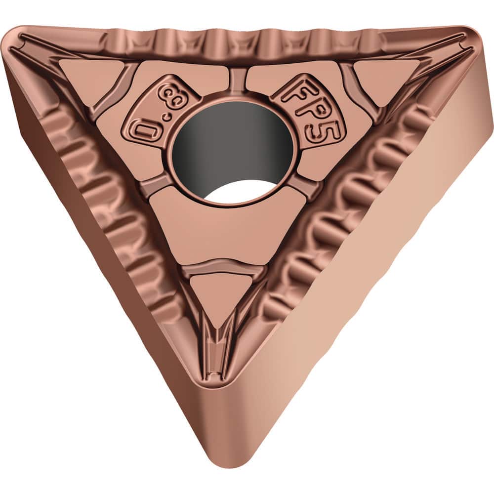 Turning Insert:  TNMG331-FP5 WEP10C,  Cermet TiCN & TiAlN Finish,  Neutral,  0.6500″ Long,  3/8″ Inscribed Circle,  0.0160″ Corner Radius,  60.00 &deg N/A Triangle,  Series  TNMG-FP5