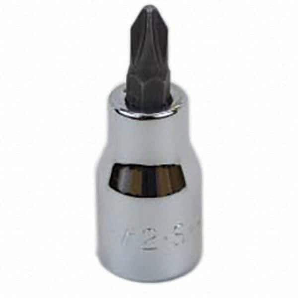 SK - Screwdriver & Drag Link Sockets - 3/8"DR #2 CHRM PHILLIPS SCRDRVR SCKT BIT - USA Tool & Supply