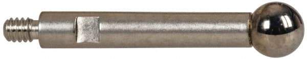 TESA Brown & Sharpe - 3mm Ball Diam, Carbide, Ball Test Indicator Contact Point - 1/2" Contact Point Length, Use with Brown & Sharpe TESATAST Dial Test Indicators - USA Tool & Supply