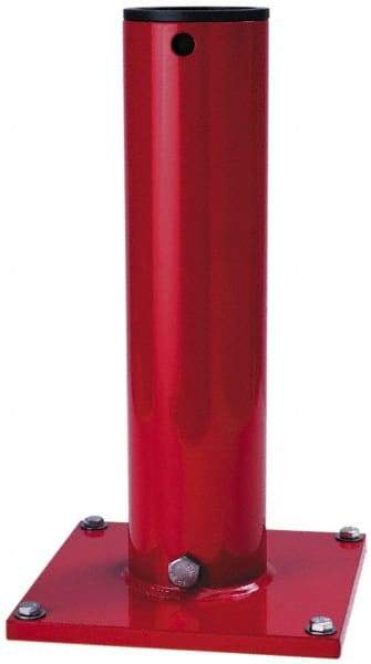 THERN - 8 Inches Long x 8 Inches Wide x 14.56 Inches Deep x 1/2 Inches Thick Davit Crane Pedestal/Socket Base - 7 Inches Distance Between Mounting Hole Centers, 0.41 Inches Hole Diameter, Enamel Finish - USA Tool & Supply
