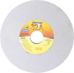 Norton - 7" Diam x 1-1/4" Hole x 1/2" Thick, J Hardness, 120 Grit Surface Grinding Wheel - Aluminum Oxide, Type 1, Fine Grade, 3,600 Max RPM, Vitrified Bond, No Recess - USA Tool & Supply