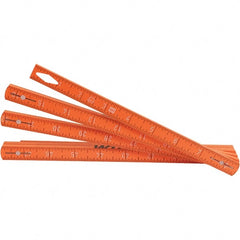 Wiha - Folding Rules Overall Length (Feet): 6.50 Graduation (Inch): 1/16 - USA Tool & Supply
