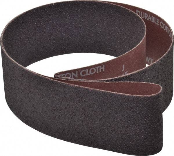 Norton - 2-1/2" Wide x 48" OAL, 36 Grit, Aluminum Oxide Abrasive Belt - Aluminum Oxide, Very Coarse, Coated, X Weighted Cloth Backing, Series R228 - USA Tool & Supply