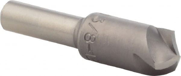 M.A. Ford - 3/8" Head Diam, 1/4" Shank Diam, 3 Flute 120° High Speed Steel Countersink - USA Tool & Supply