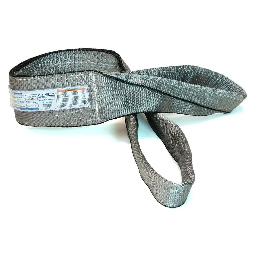 Slings & Tiedowns (Load-Rated); Sling Type: Eye & Eye; Length (Feet): 18; Vertical Capacity (Lb.): 4800; Choker Capacity (Lb.): 3800; Width (Inch): 3; Basket Capacity (Lb.): 9600; Eye Type: Flat Eye; Sling Material: Polyester; Sling Width: 3 in; Eye Lengt