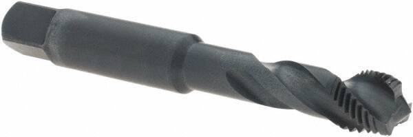 Emuge - 3/8-24 UNF 3 Flute 2B Modified Bottoming Spiral Flute Tap - Cobalt, Oxide Finish, 2-15/16" OAL, Right Hand Flute, Right Hand Thread, Series Enorm - USA Tool & Supply