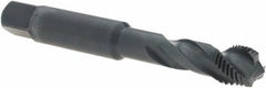 Emuge - 3/8-24 UNF 3 Flute 2B Modified Bottoming Spiral Flute Tap - Cobalt, Oxide Finish, 2-15/16" OAL, Right Hand Flute, Right Hand Thread, Series Enorm - USA Tool & Supply