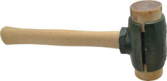 Garland - 4 Lb Head 2" Face Rawhide Split Head Hammer - Wood Handle - USA Tool & Supply