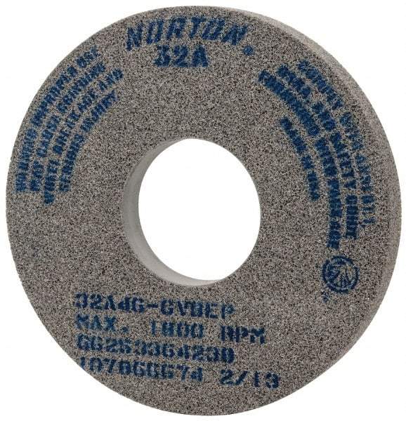 Norton - 14" Diam x 5" Hole x 1-1/2" Thick, G Hardness, 46 Grit Surface Grinding Wheel - Aluminum Oxide, Type 1, Coarse Grade, 1,800 Max RPM, Vitrified Bond, No Recess - USA Tool & Supply
