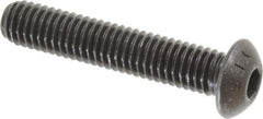 Value Collection - 3/8-16 UNC Hex Socket Drive, Button Screw - Alloy Steel, Black Oxide Finish, Fully Threaded, 2" Length Under Head - USA Tool & Supply
