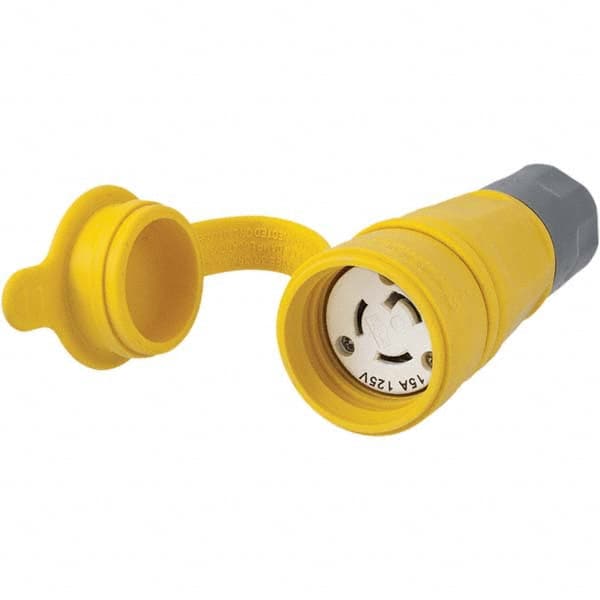 Hubbell Wiring Device-Kellems - 125V 15A NEMA L5-15R Industrial Twist Lock Connector - USA Tool & Supply