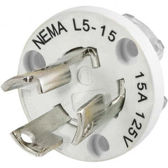 Hubbell Wiring Device-Kellems - 125V 15A NEMA L5-15P Industrial Twist Lock Plug - USA Tool & Supply