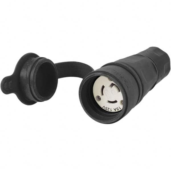 Hubbell Wiring Device-Kellems - 125V 15A NEMA L5-15R Industrial Twist Lock Connector - USA Tool & Supply